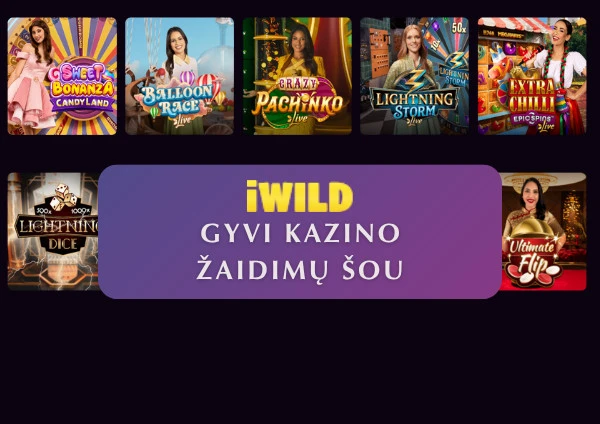 Gyvi „iWild“ kazino žaidimų šou