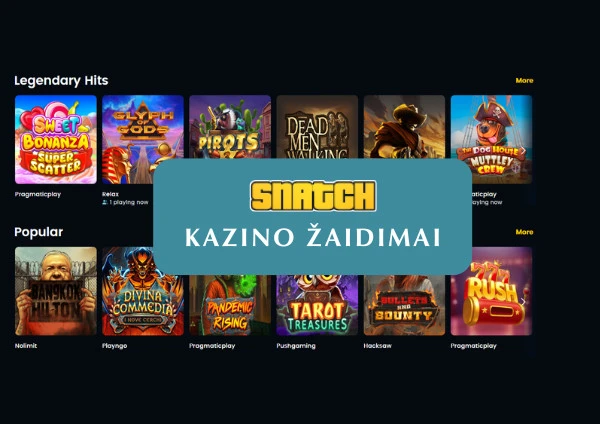 Snatch kazino žaidimai