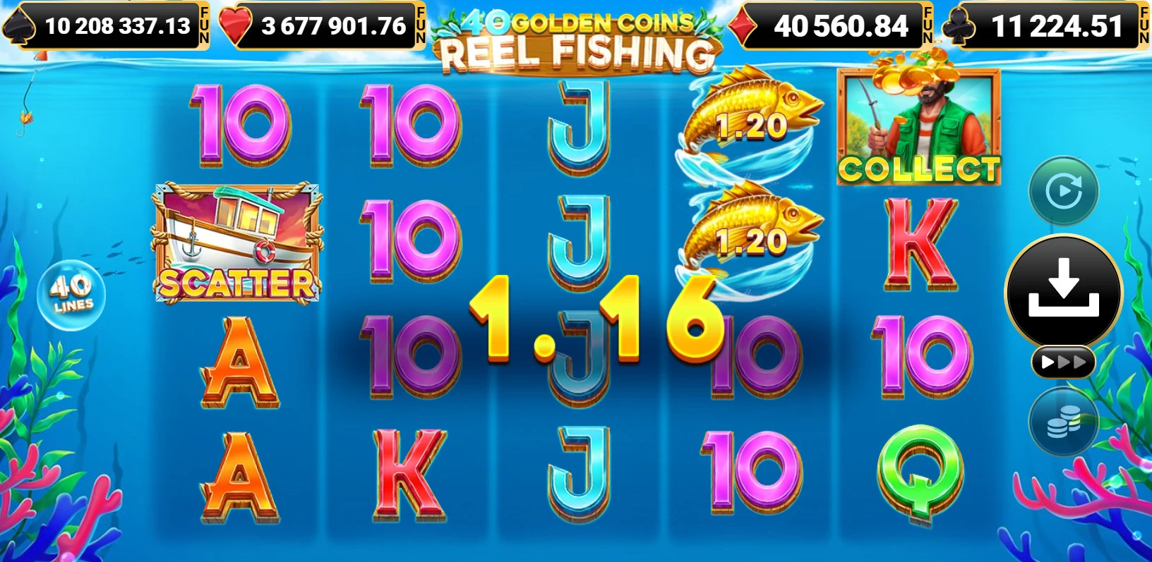40-Golden-Coins-Reel-Fishing-losimo-automatas