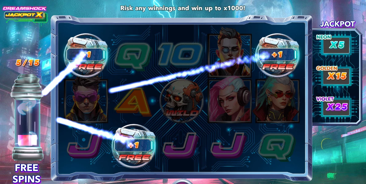 Dreamshock-Jackpot-X-losimo-automatas