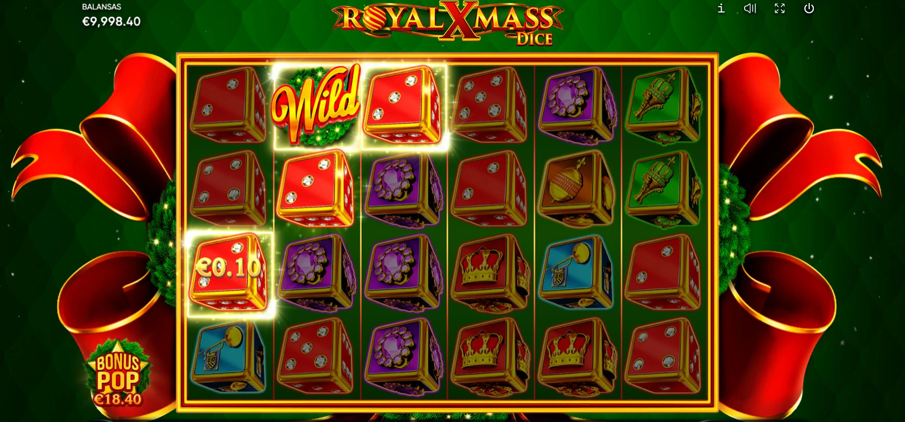 Royal-X-mass-Dice-losimo-automatas