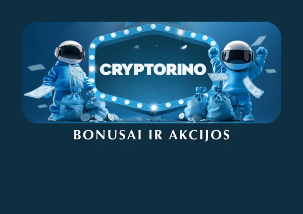 „Cryptorino“ bonusai ir akcijos