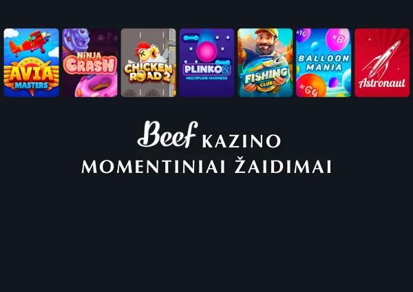 momentinio laimėjimo „Beef“ kazino žaidimai