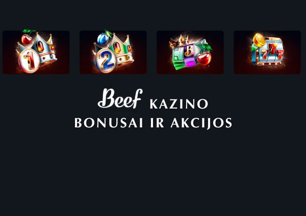 „Beef“ kazino bonusai ir akcijos