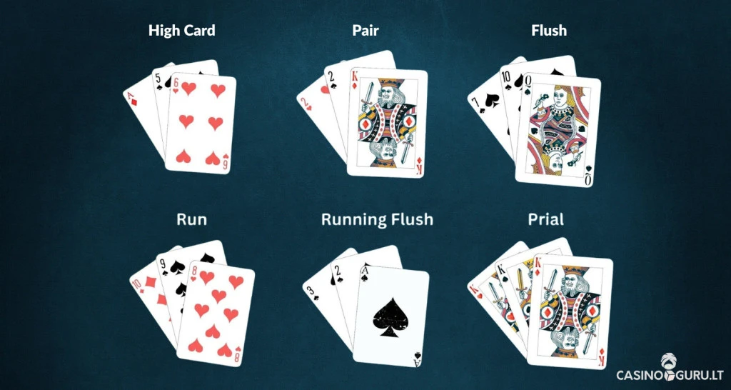 „3 Card Brag“ kombinacijos 3-card-brag-kombinacijos