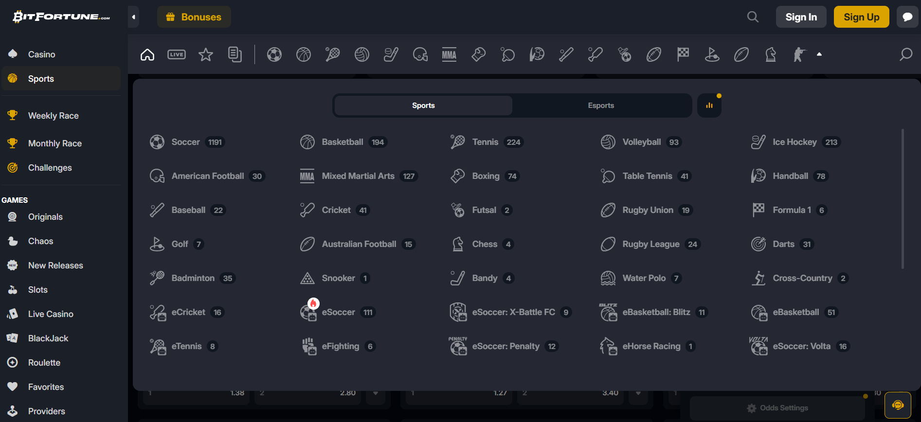 BitFortune sporto lažybos BitFortune-sporto-lažybos
