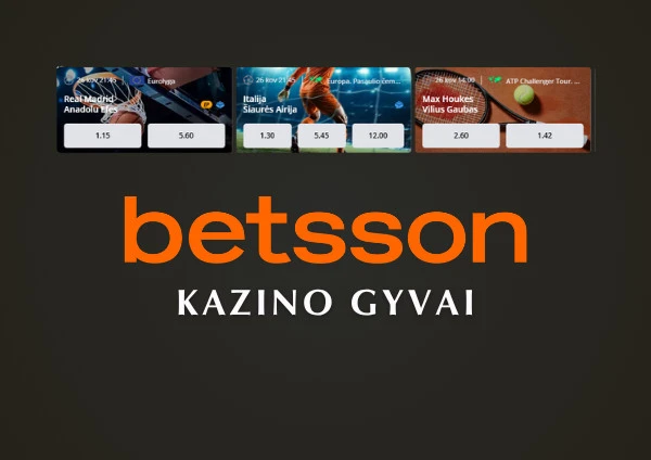 „Betsson“ kazino gyvai – tikra žaidimo patirtis