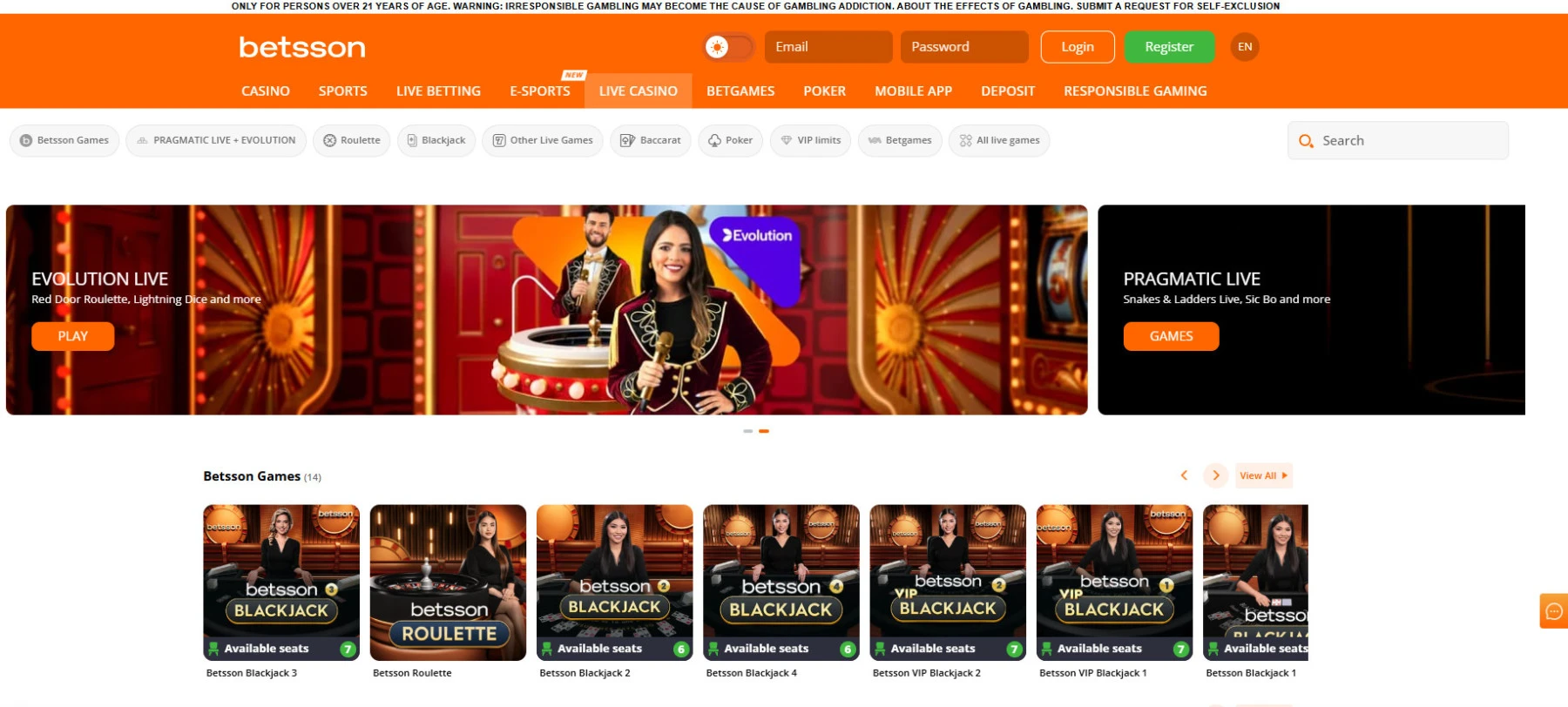 Betsson live kazino betsson-live-casino-online