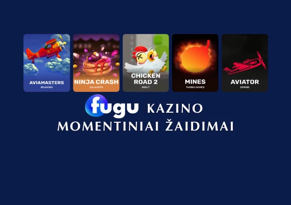 Žaibiški „Fugu“ kazino momentinių žaidimų laimėjimai