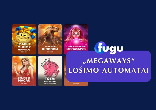 Top 5 „Megaways“ automatai „Fugu“ kazino
