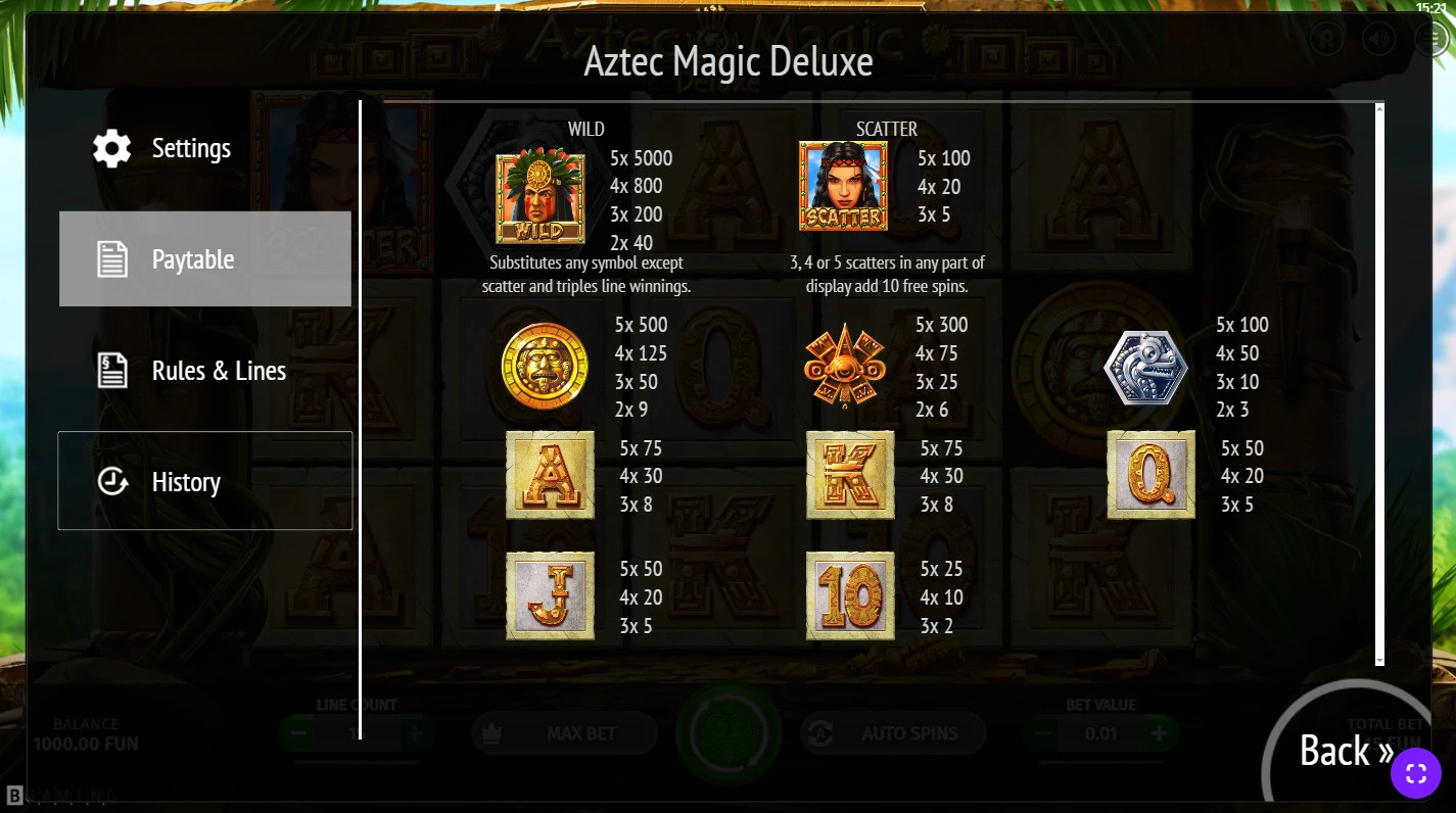 Žaidimo simboliai Aztec-Magic-Deluxe-simboliai