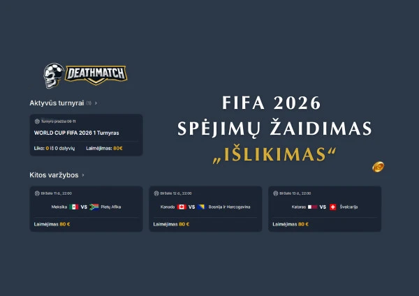 FIFA 2026 rungtynių spėjimų žaidimas spėk ir laimėk!