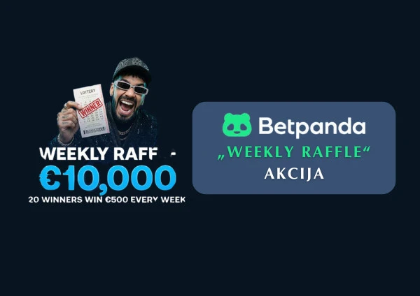 Laimėkite „BetPanda“ akcijoje „Weekly Raffle“ kiekvieną penktadienį