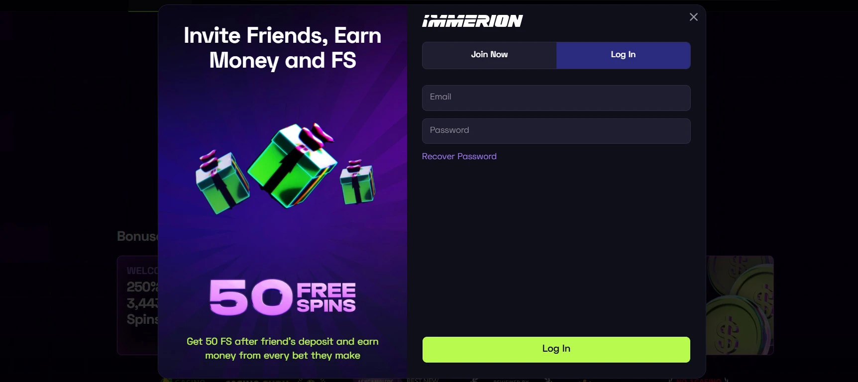 Immerion-kazino-registracija