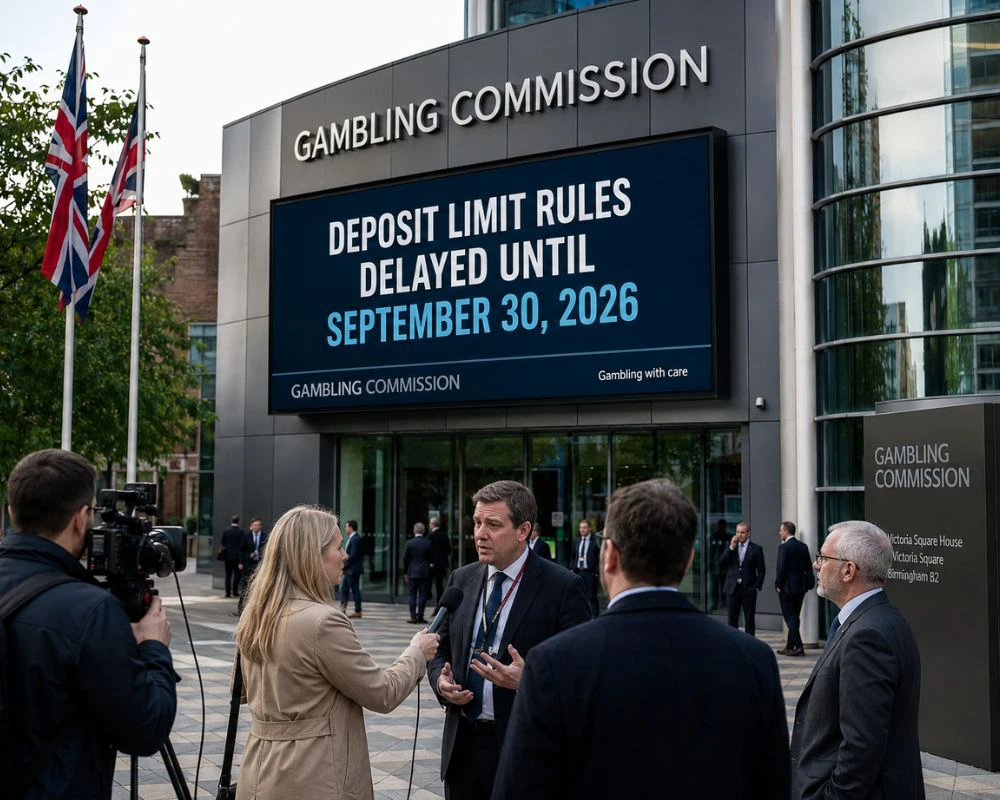 UKGC atidėjo naujas įmokų limitų taisykles iki 2026 m. rugsėjo