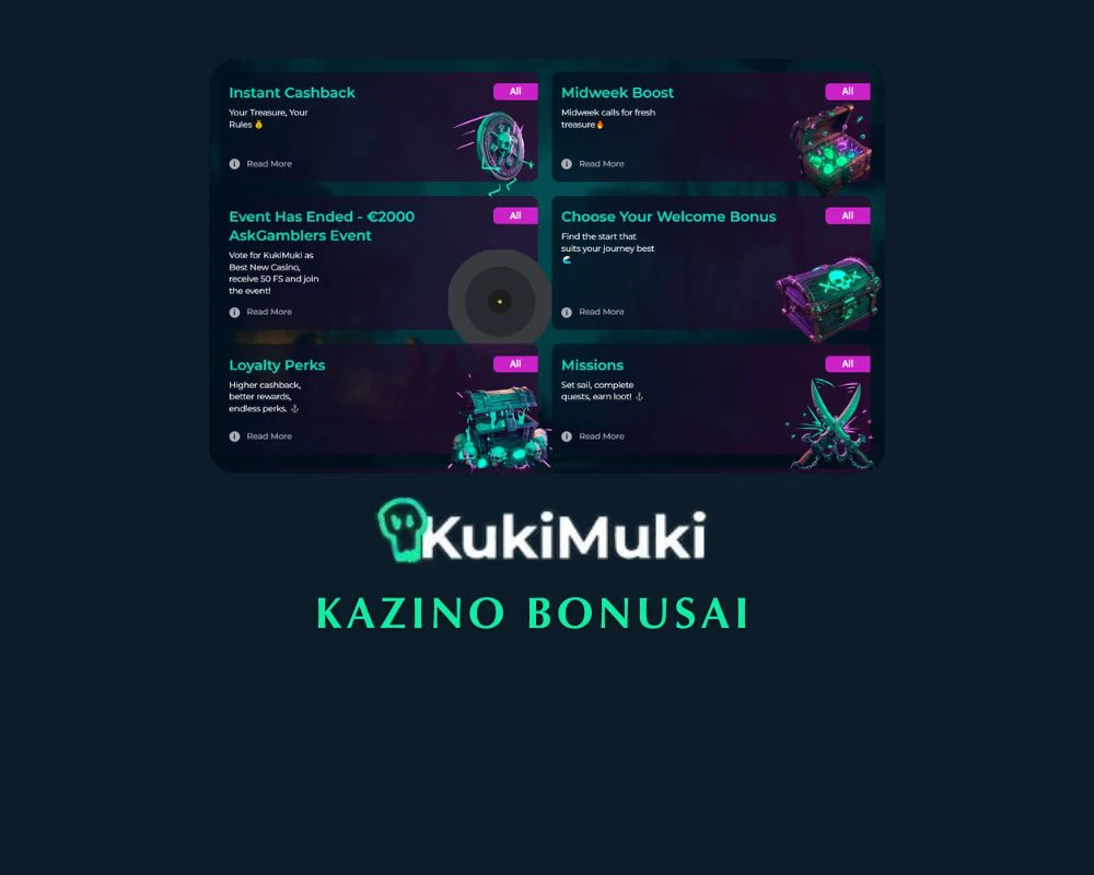 „KukiMuki“ kazino bonusai