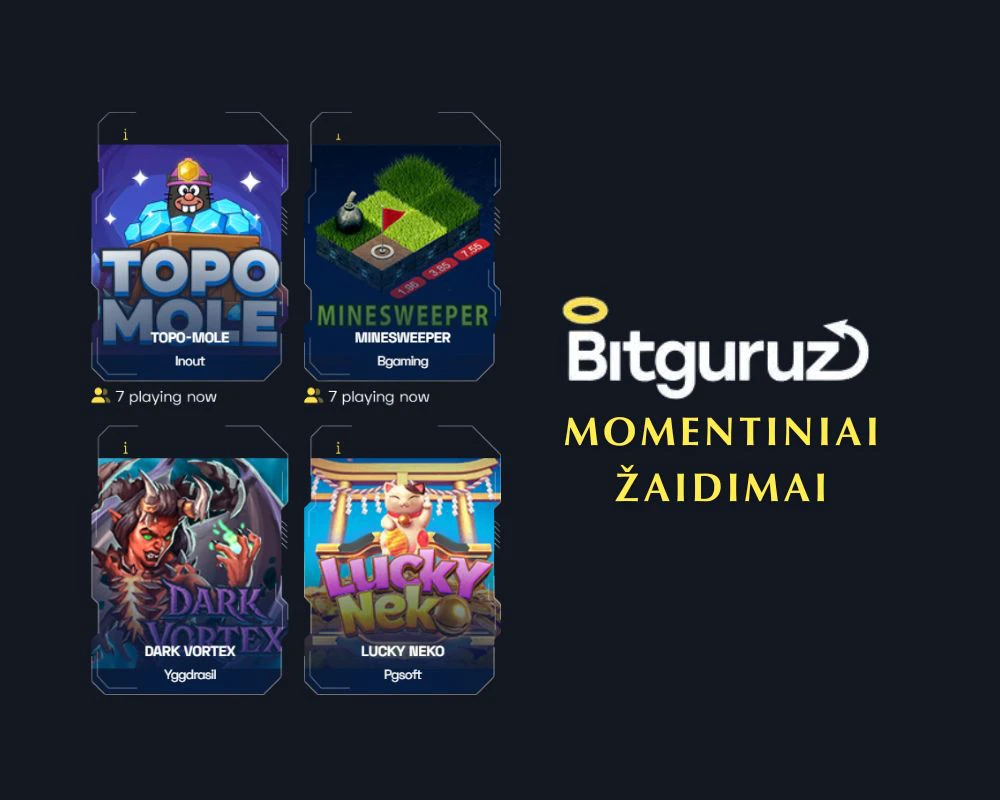 „BitGuruz“ momentiniai žaidimai