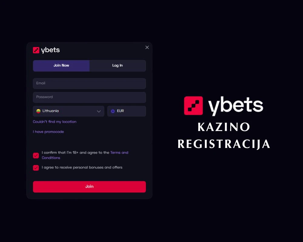 „Ybets“ kazino registracija
