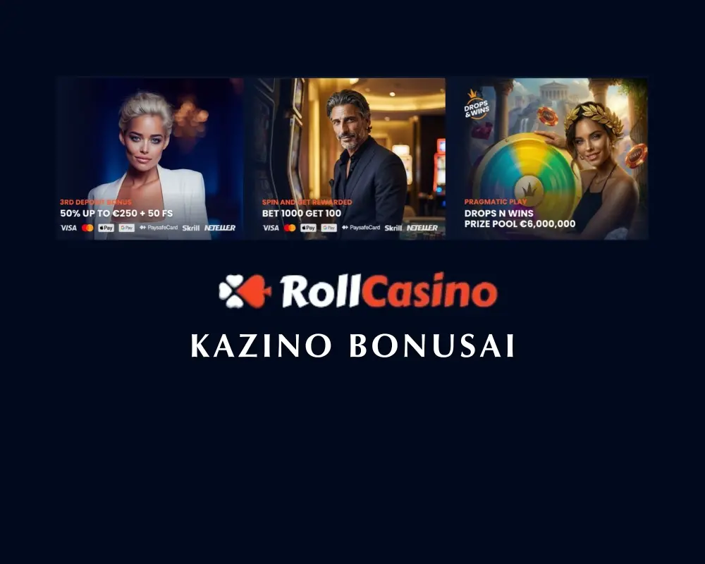 „RollCasino“ bonusai ir specialūs pasiūlymai