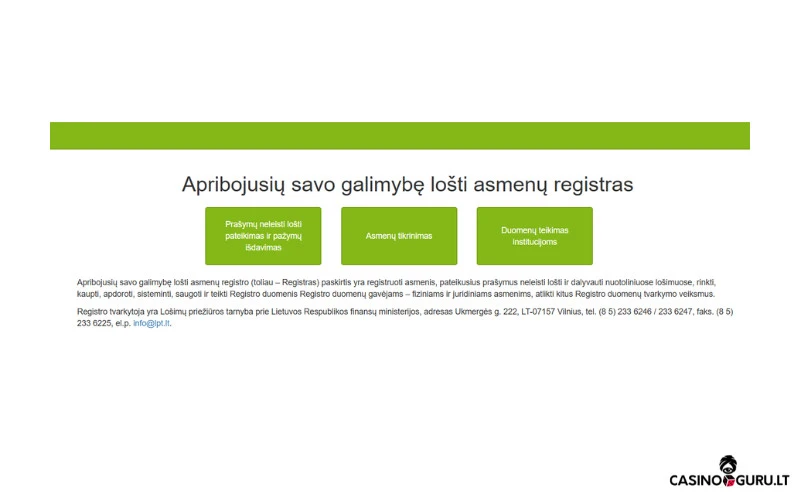 Apribojusių savo galimybę lošti asmenų registras apribojusių-savo-galimybę-lošti-asmenų-registras