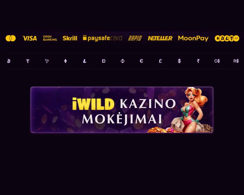 iWild“ kazino mokėjimai