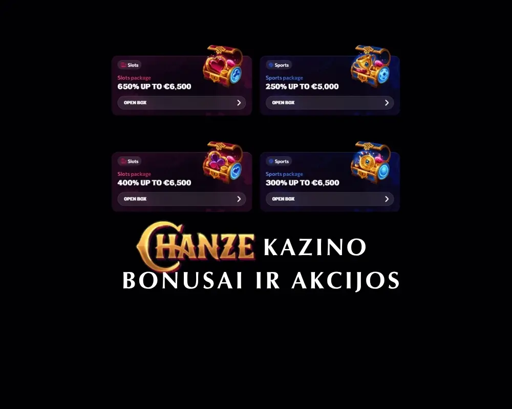 „Chanze“ kazino bonusai ir akcijos